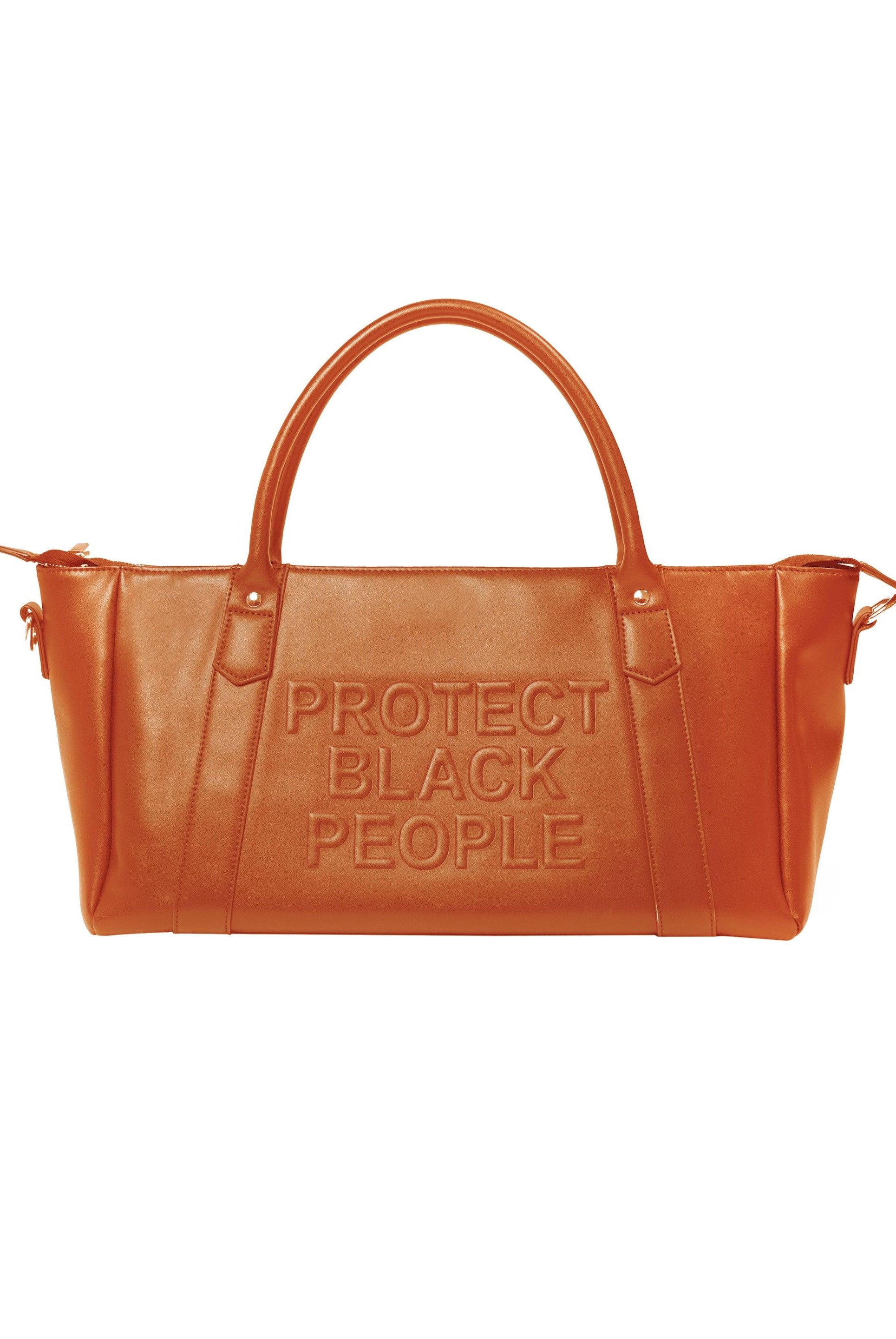 PBP - VEGAN LEATHER DUFFLE BAG (BROWN)