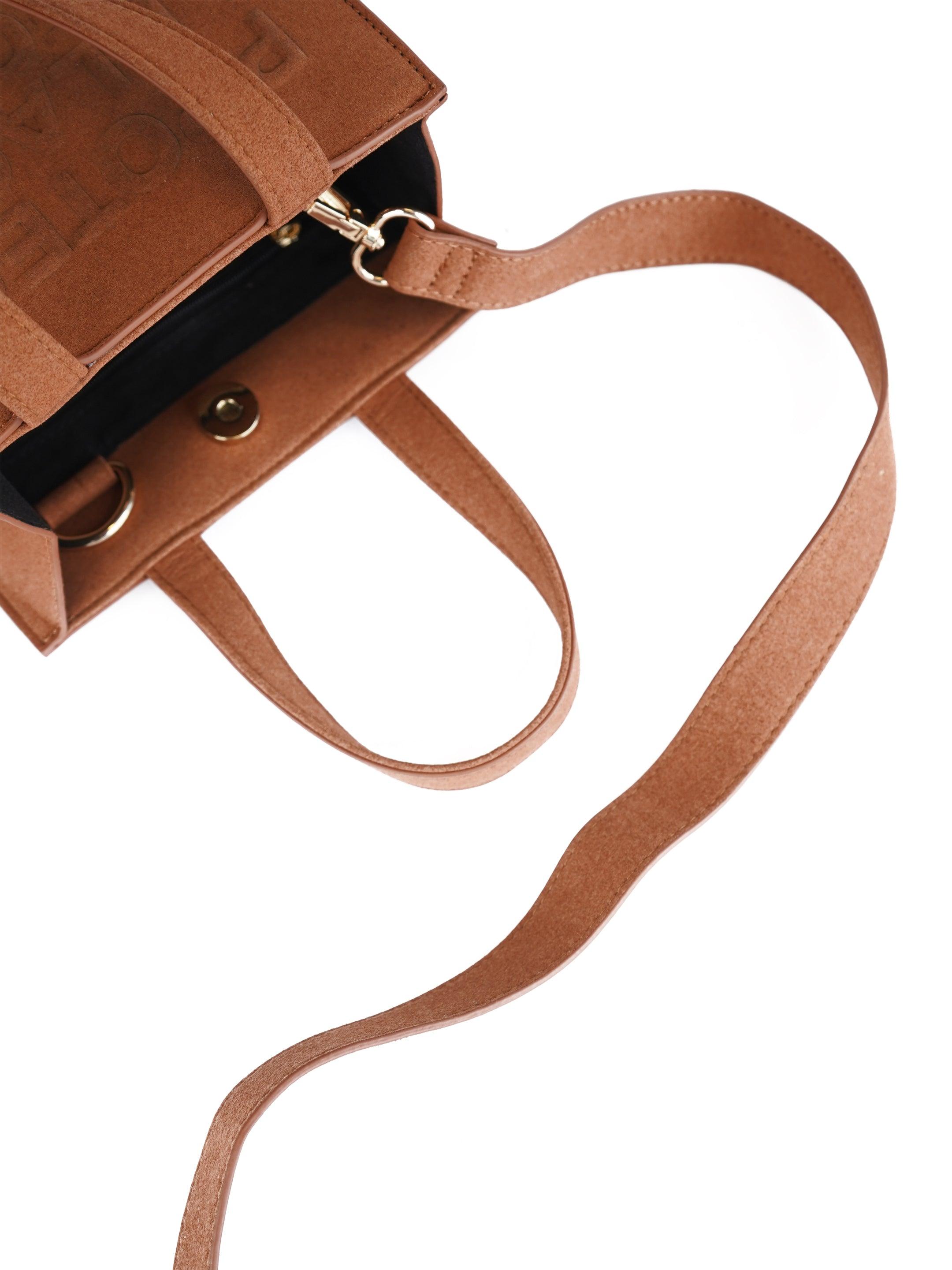 PBP SUEDE MINI BAG COGNAC