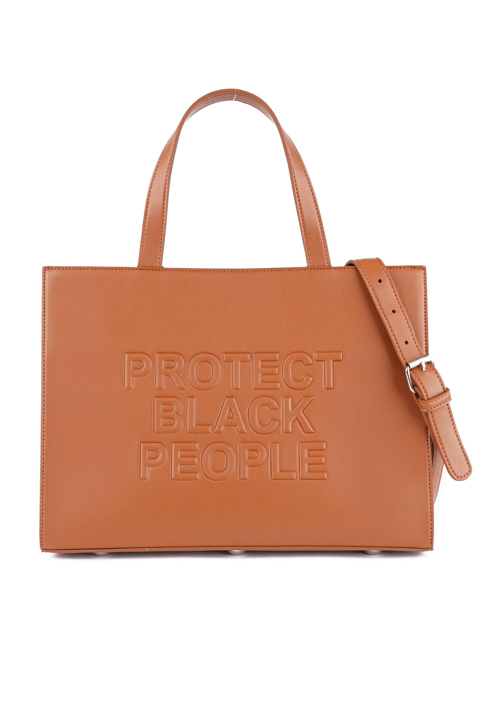VEGAN LEATHER COGNAC BAG