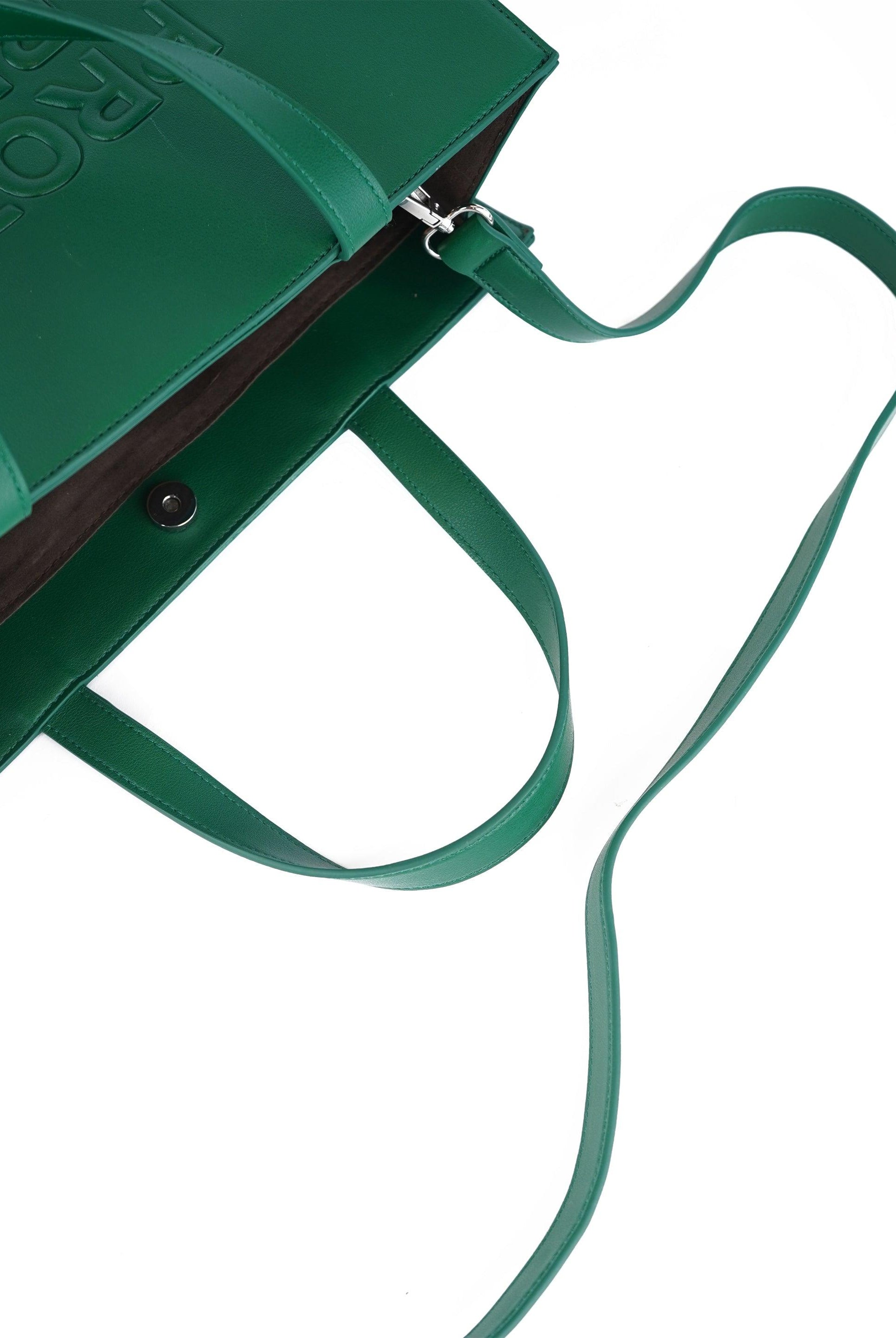 GREEN VEGAN LEATHER BAG