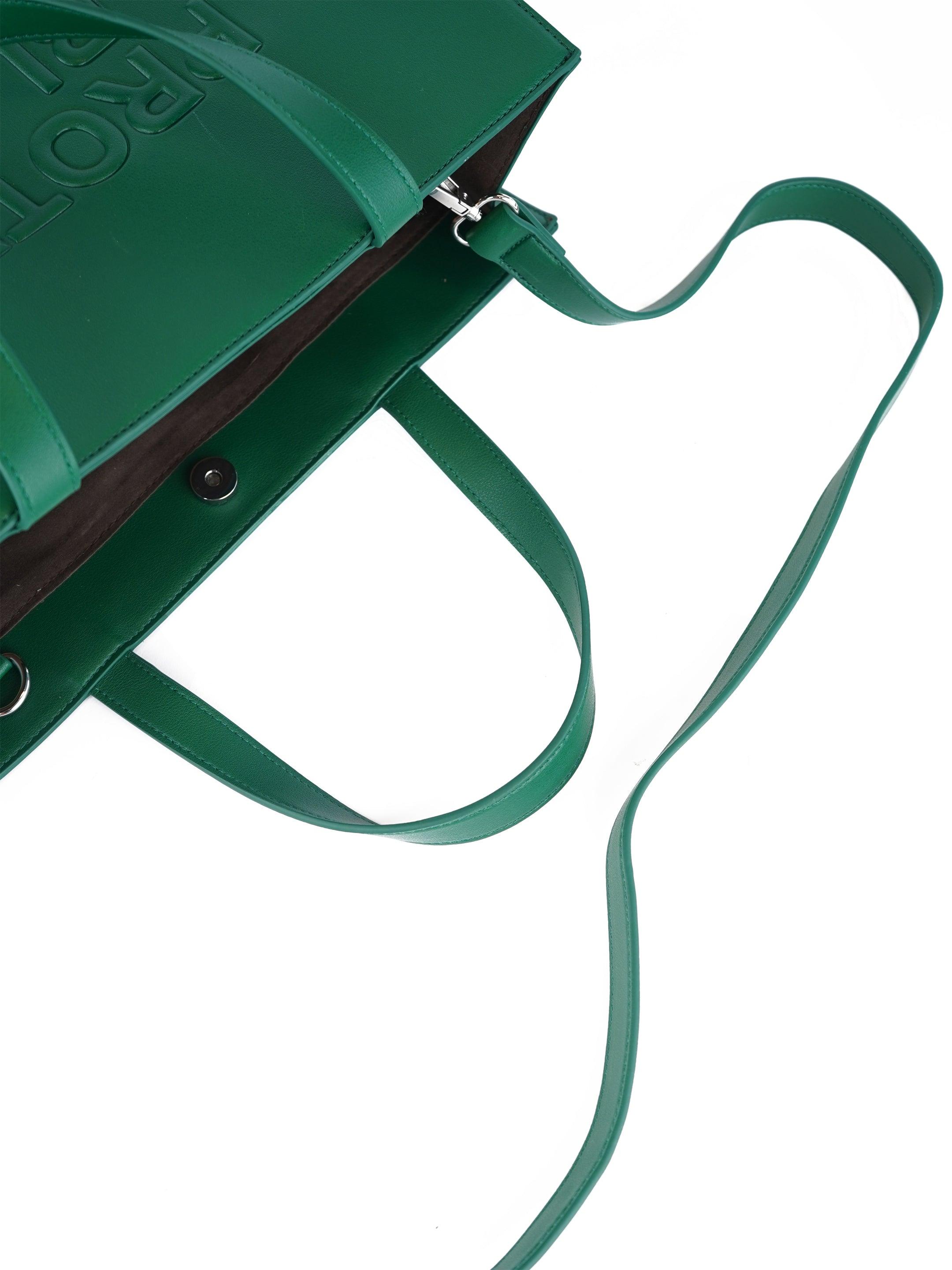 GREEN VEGAN LEATHER BAG