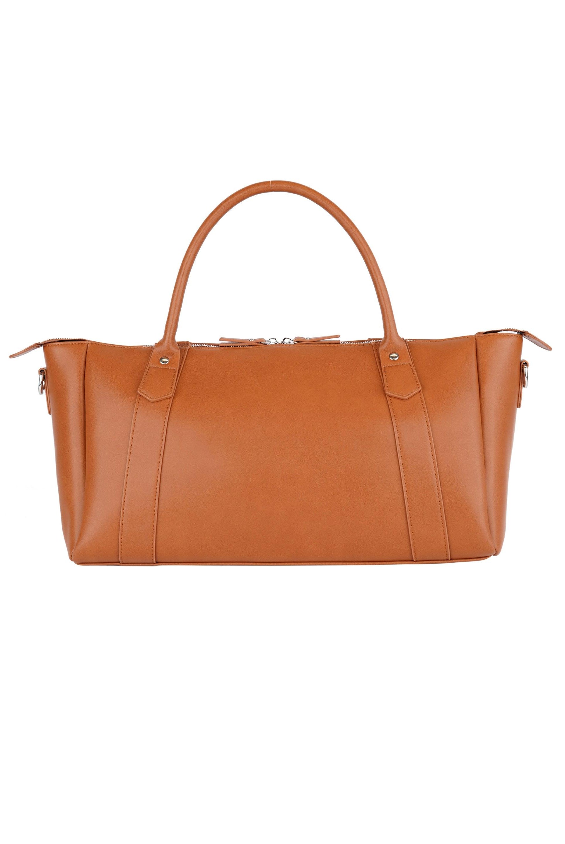 Protect Black People VEGAN LEATHER DUFFLE BAG (BROWN)