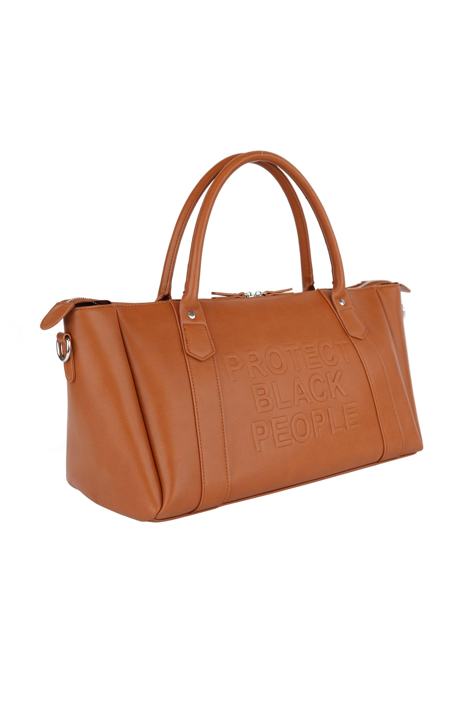 PBP Brown Leather Duffle Bag