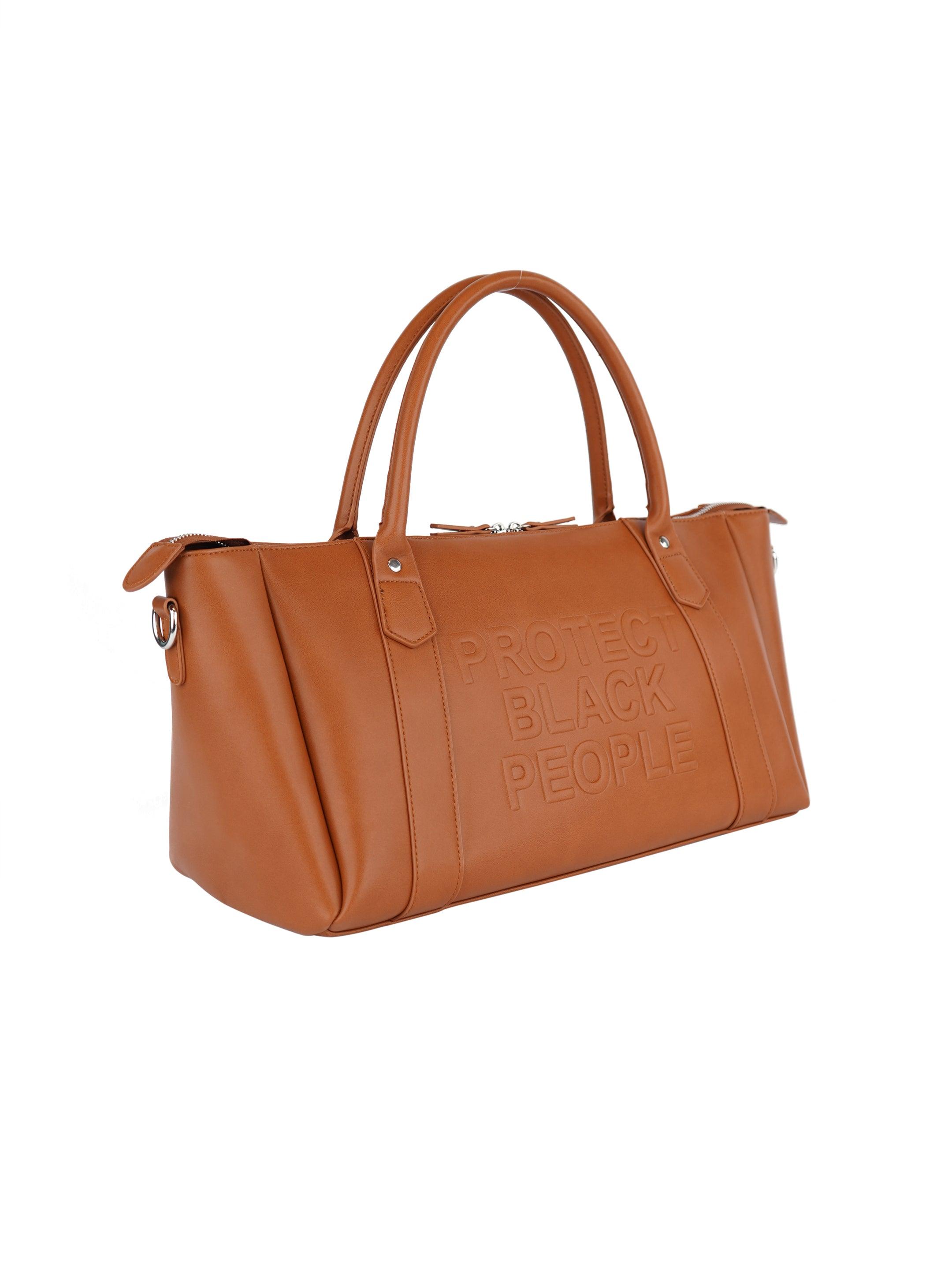 PBP Brown Leather Duffle Bag