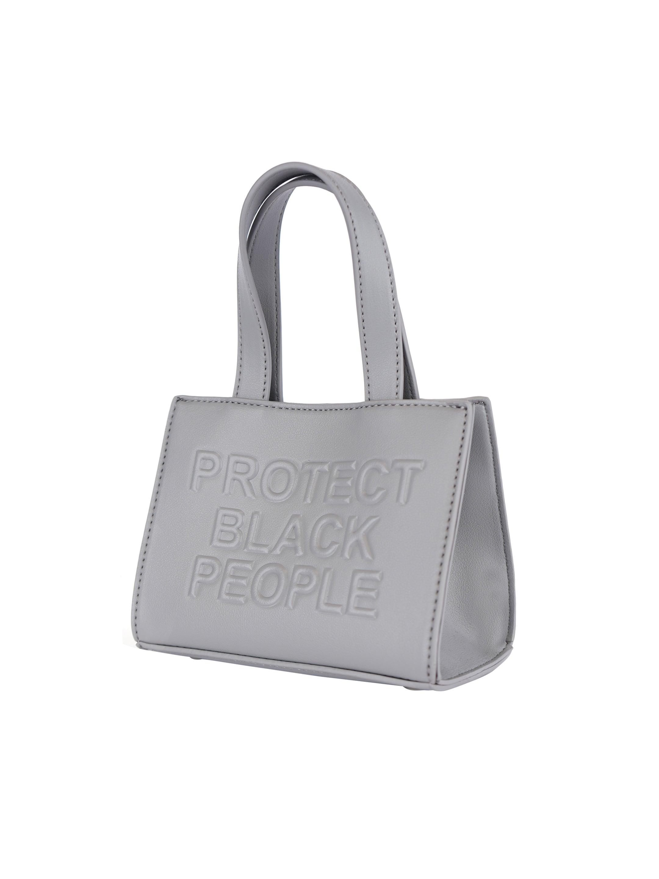 VEGAN LEATHER MINI BAG (SMOKE)