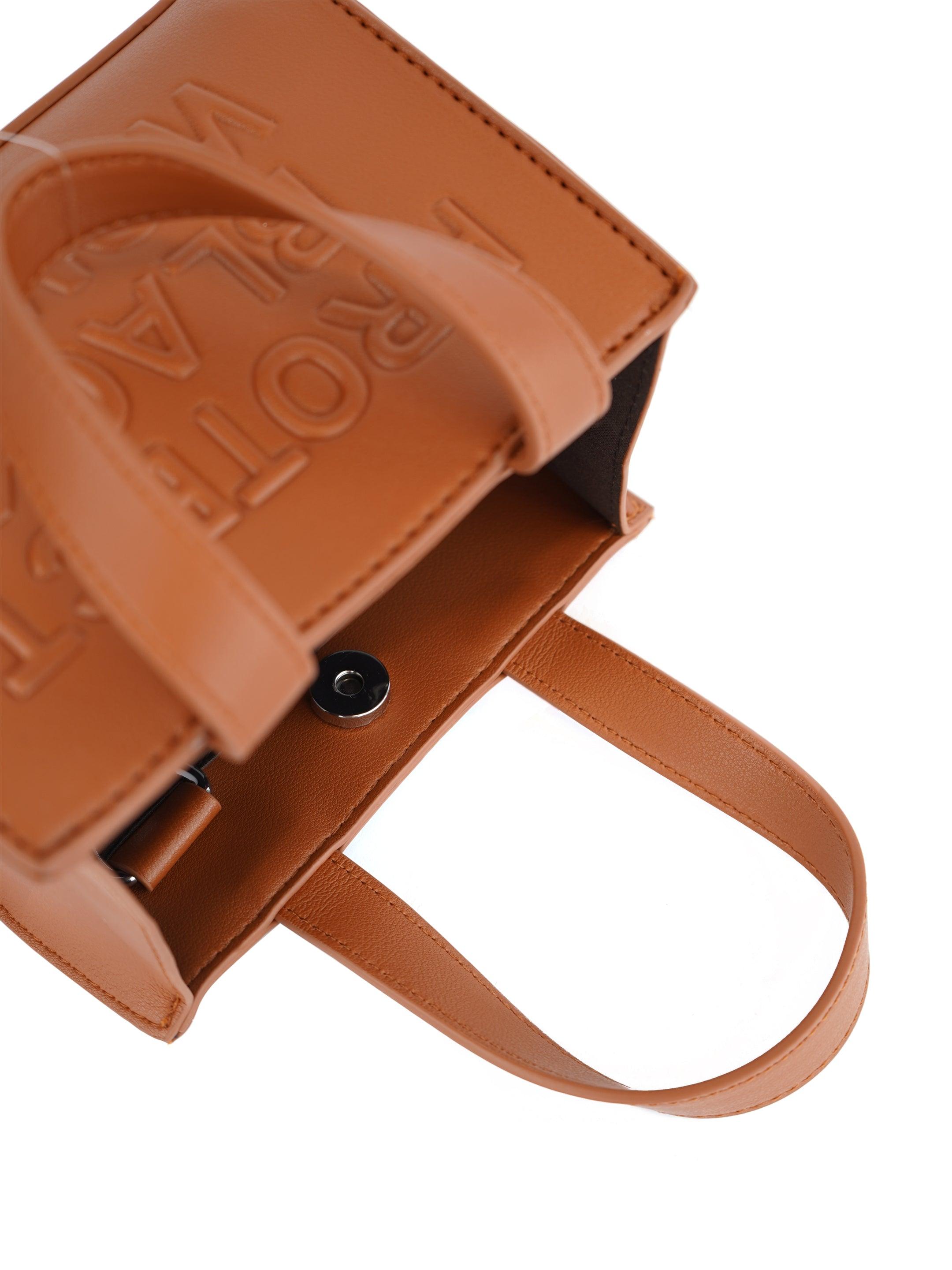 Protect Black Women Brown Vegan Leather Bag