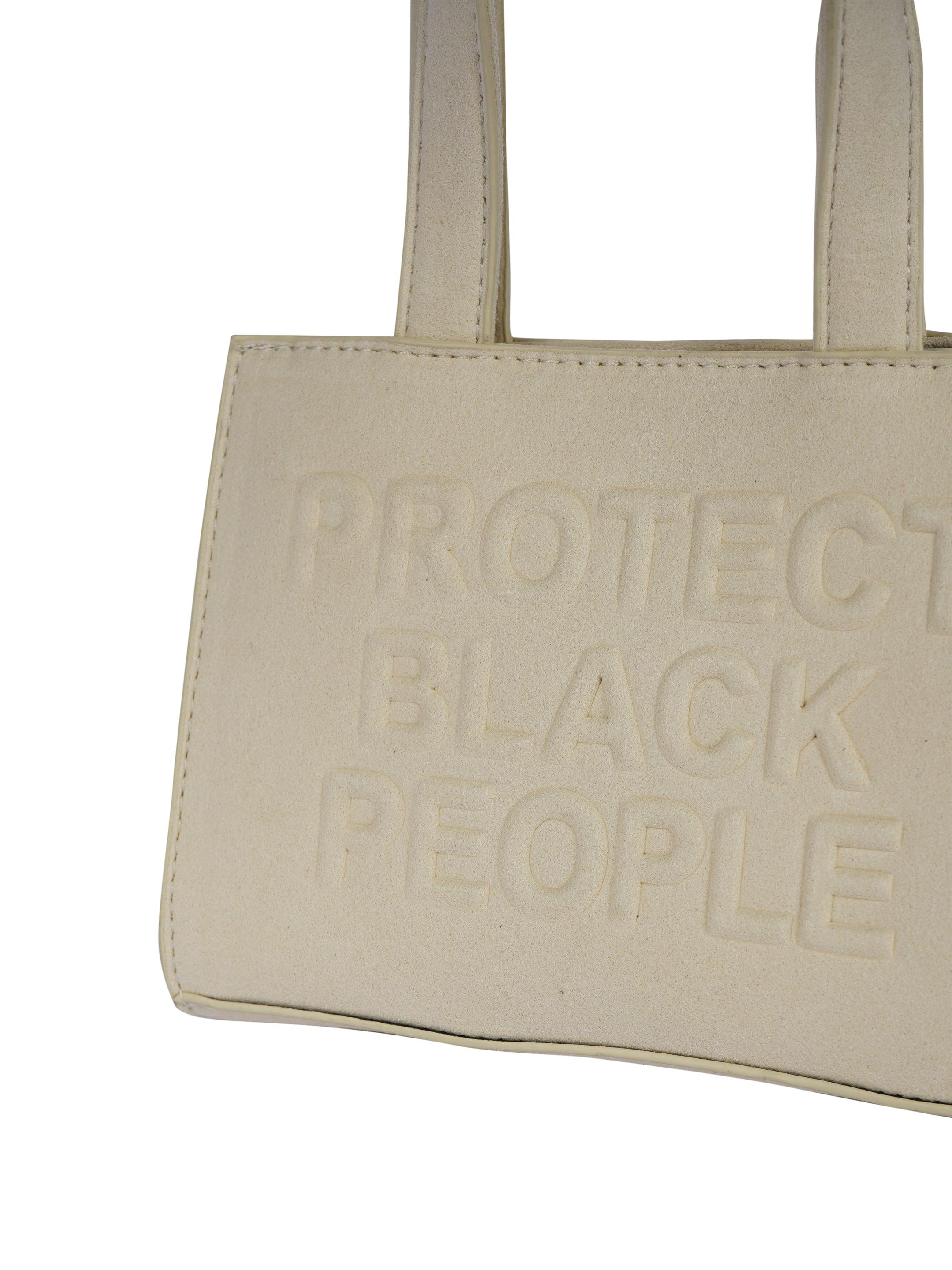 Protect Black People Suede Mini Bag