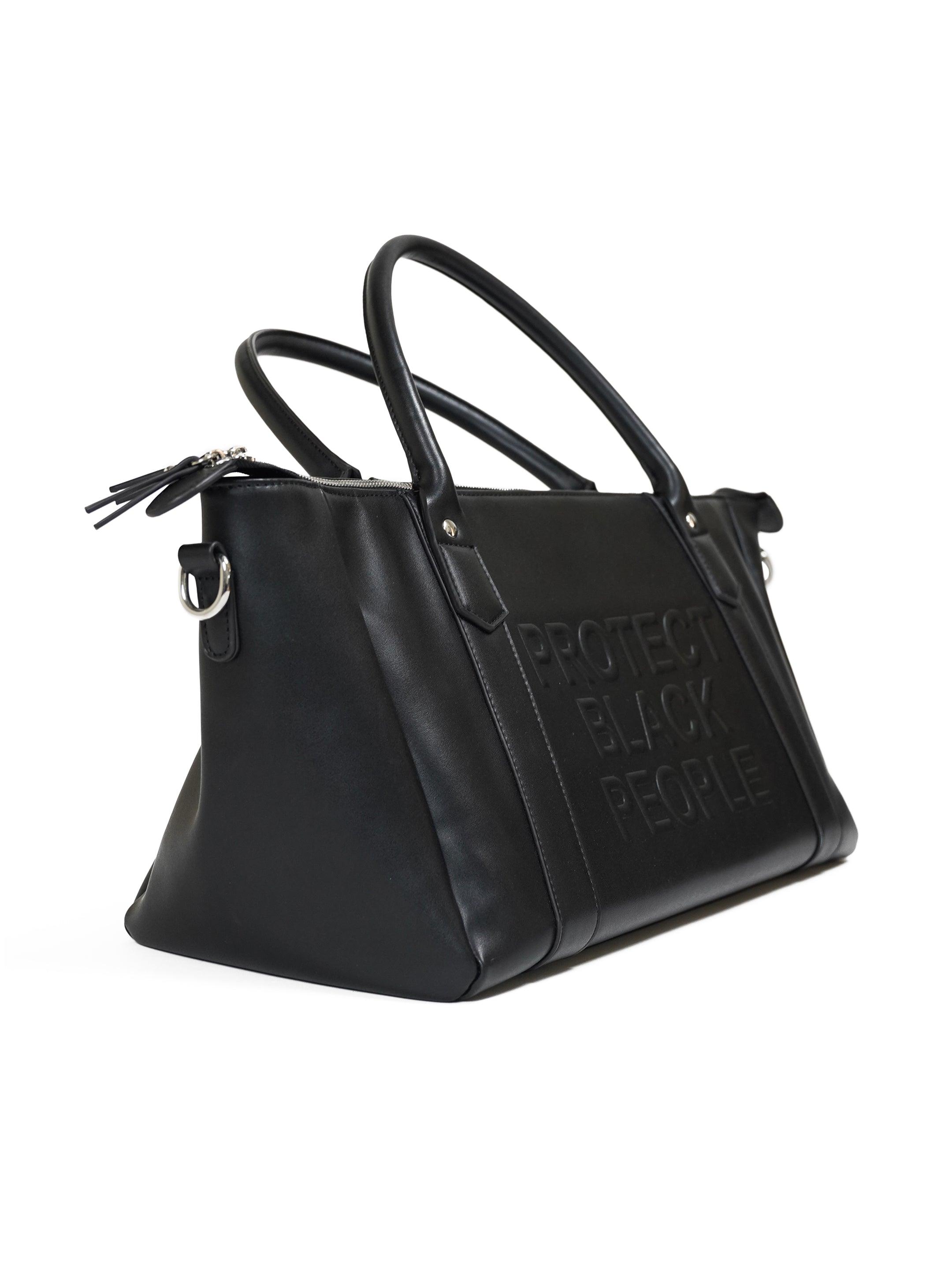 vegan leather duffle bag