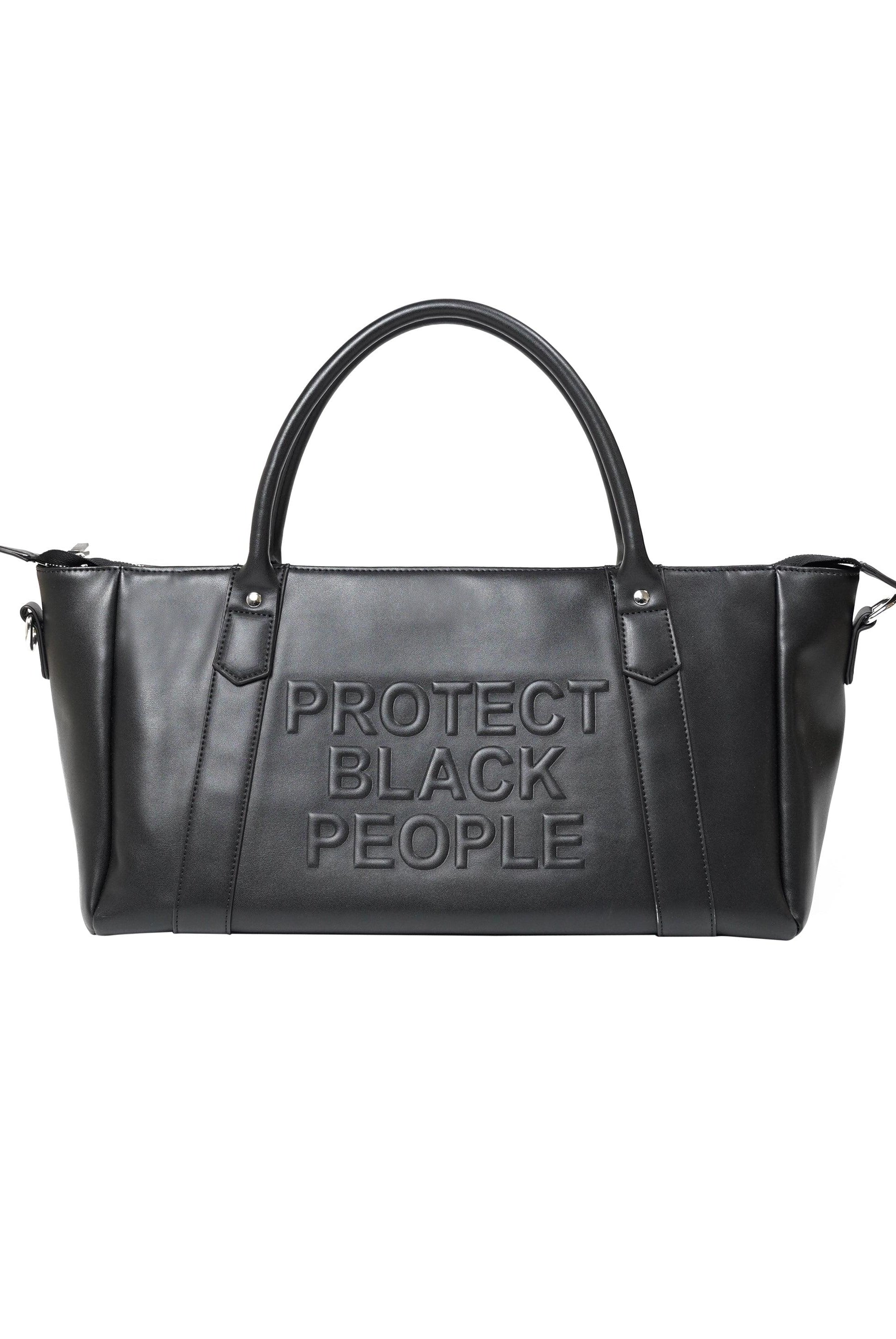 PBP - VEGAN LEATHER DUFFLE BAG (BLACK)