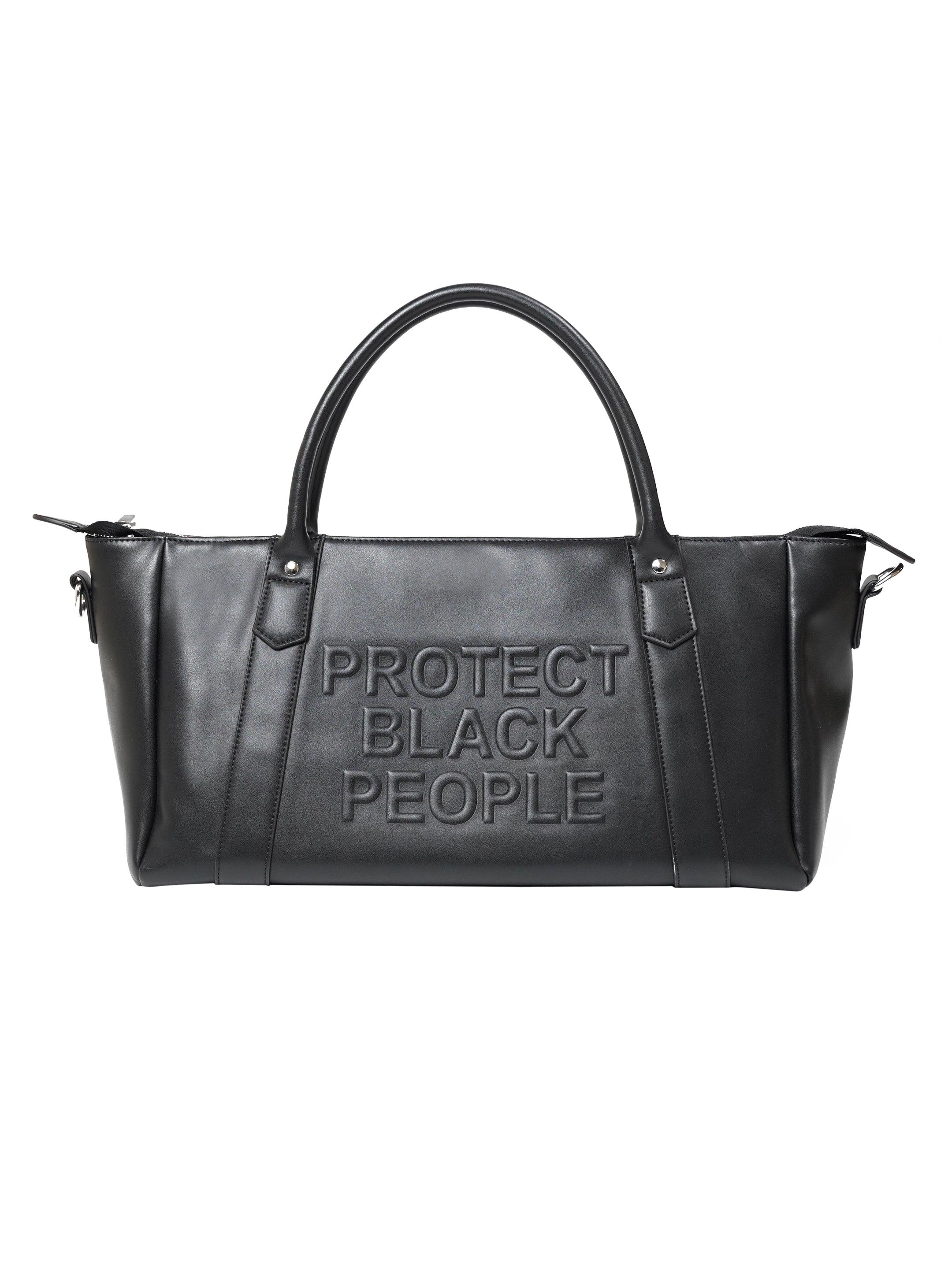 PBP - VEGAN LEATHER DUFFLE BAG (BLACK)