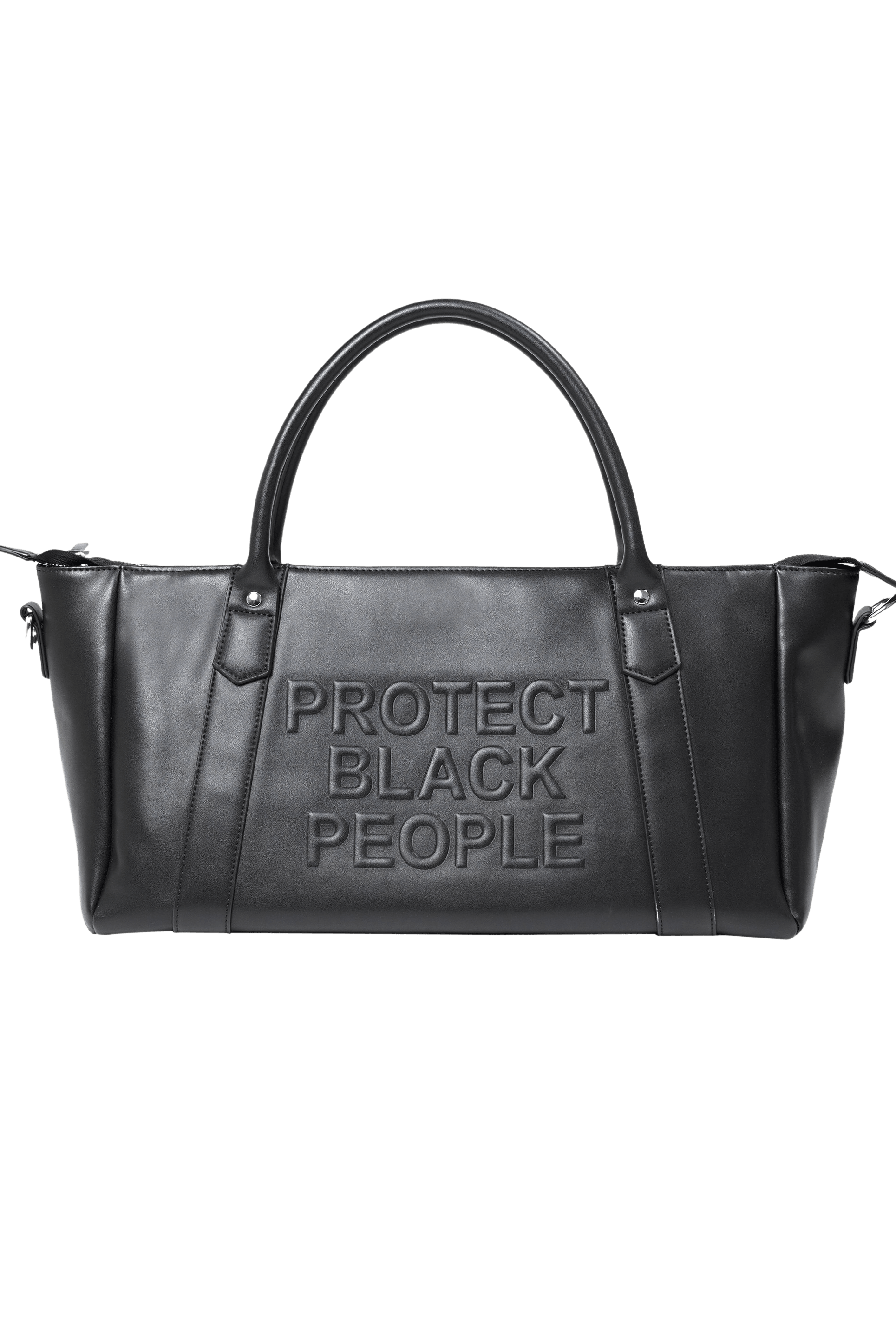 PBP - VEGAN LEATHER DUFFLE BAG (BLACK)