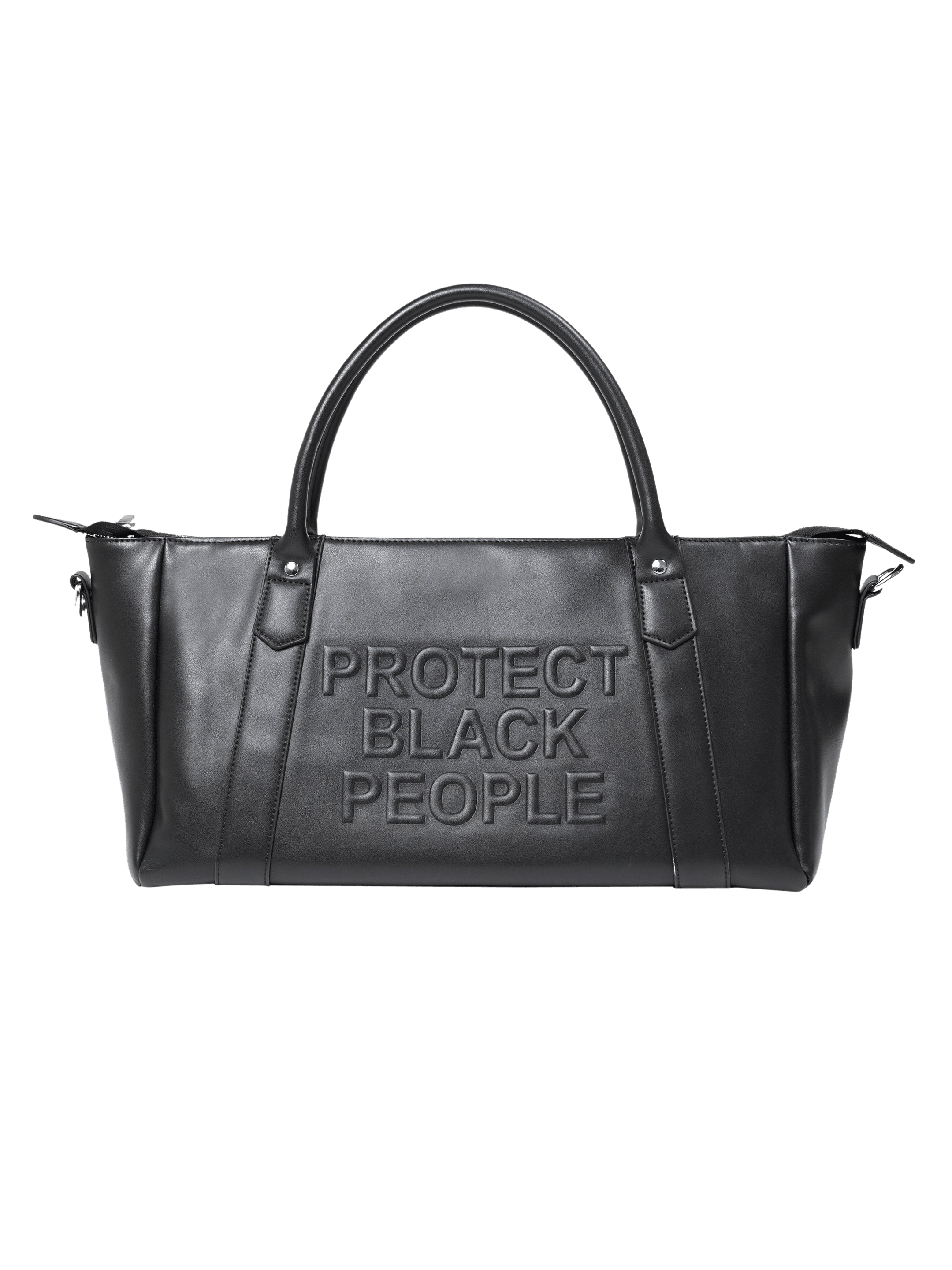 PBP - VEGAN LEATHER DUFFLE BAG (BLACK)