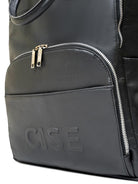 Vegan Black Leather Backpack