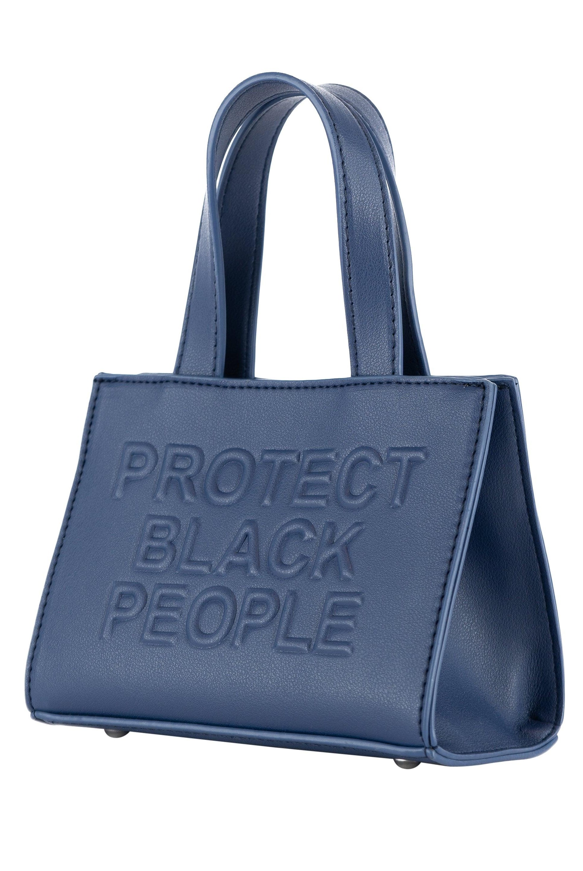 VEGAN LEATHER MINI BAG (NAVY)
