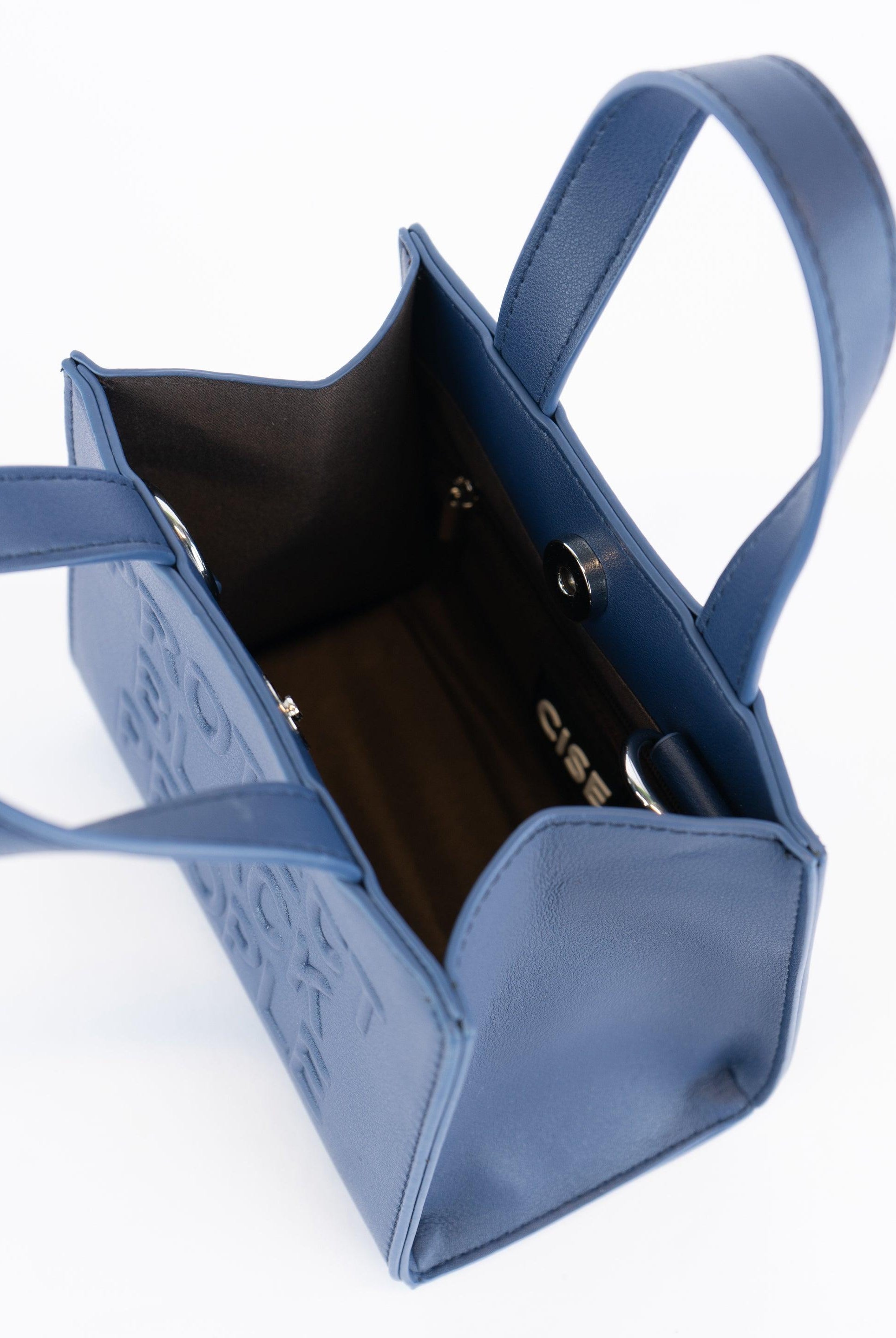 NAVY LEATHER BAG