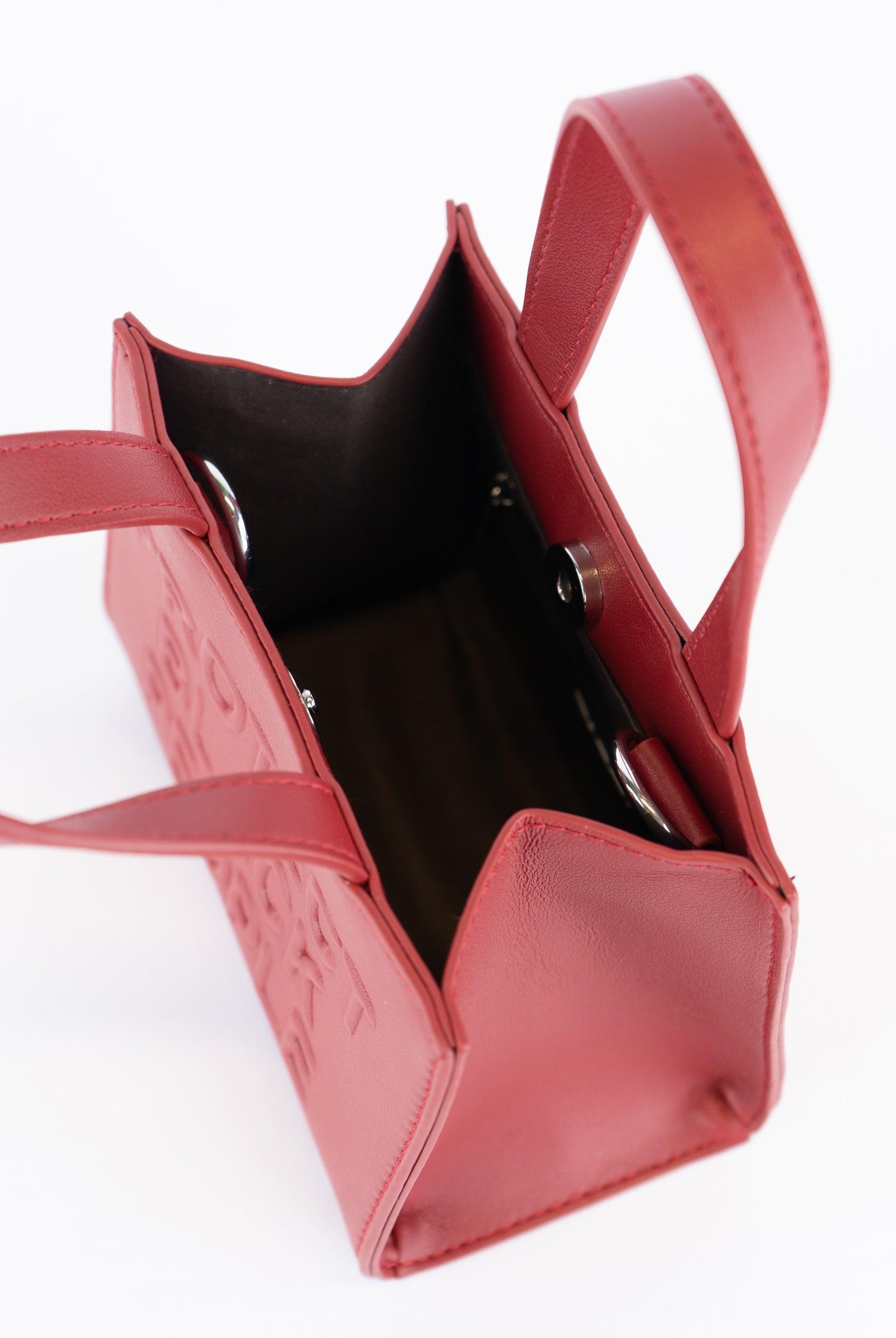 VEGAN LEATHER MINI BAG BURGUNDY