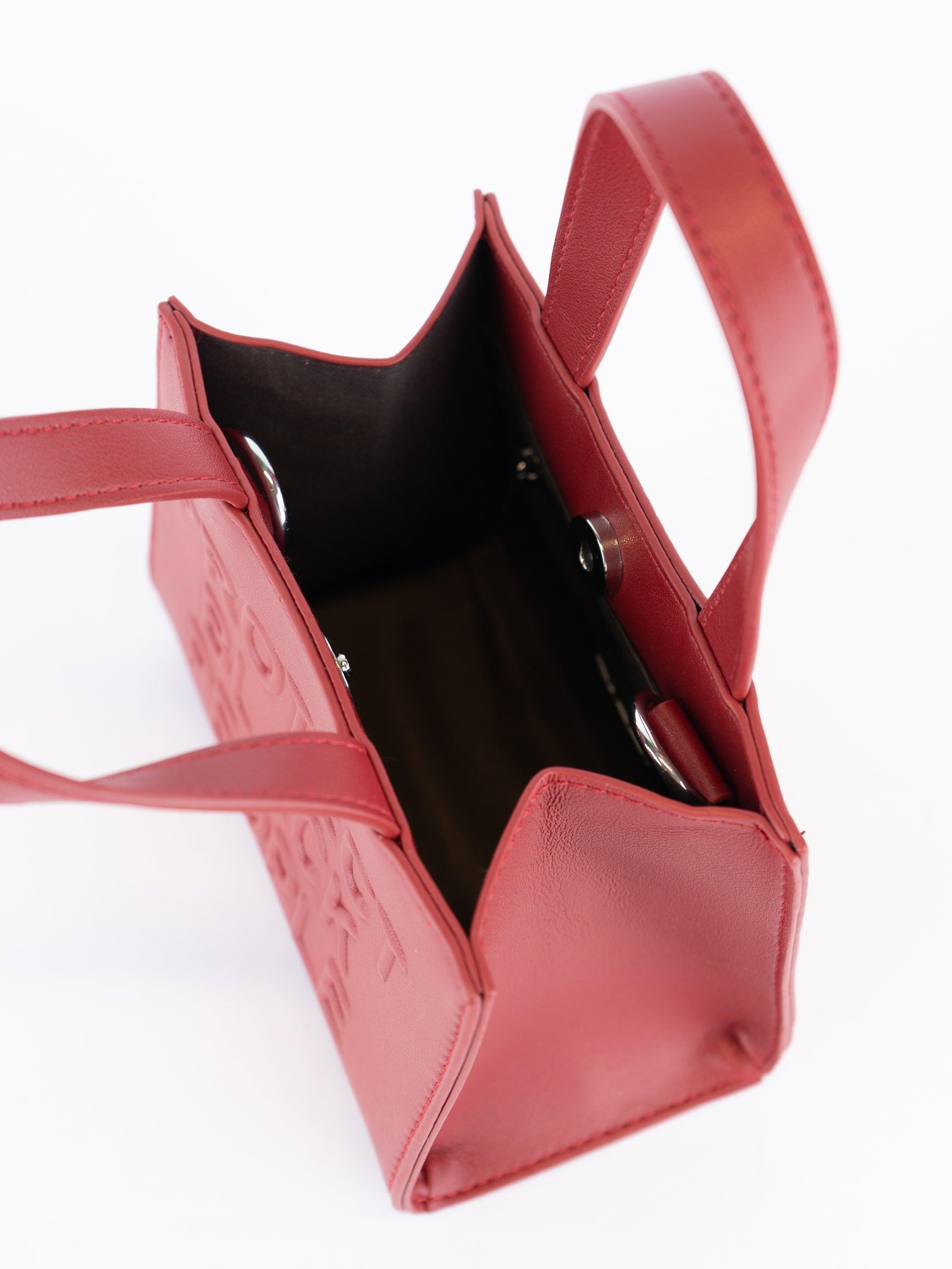 VEGAN LEATHER MINI BAG BURGUNDY