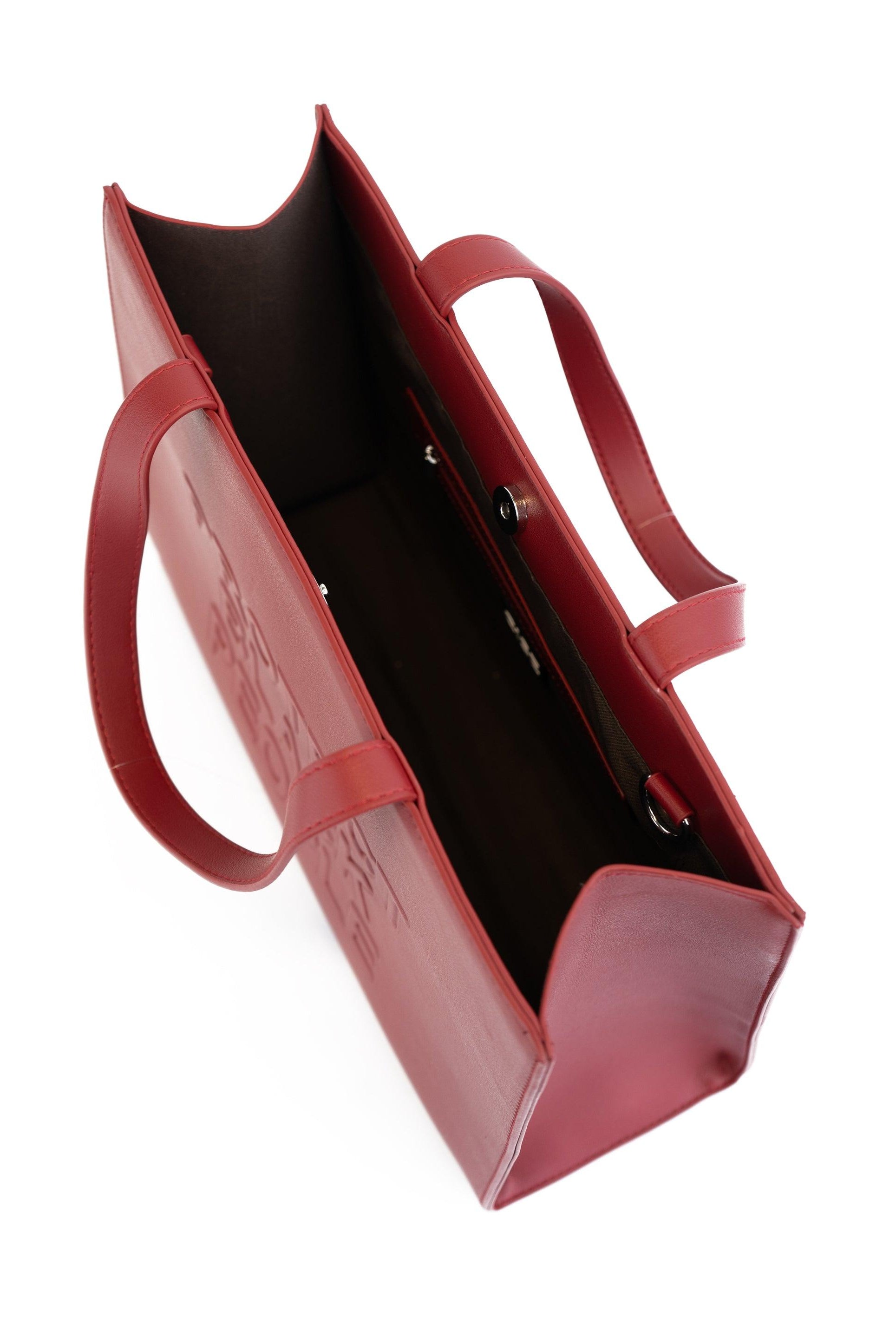 PBP BURGUNDY VEGAN LEATHER BAG
