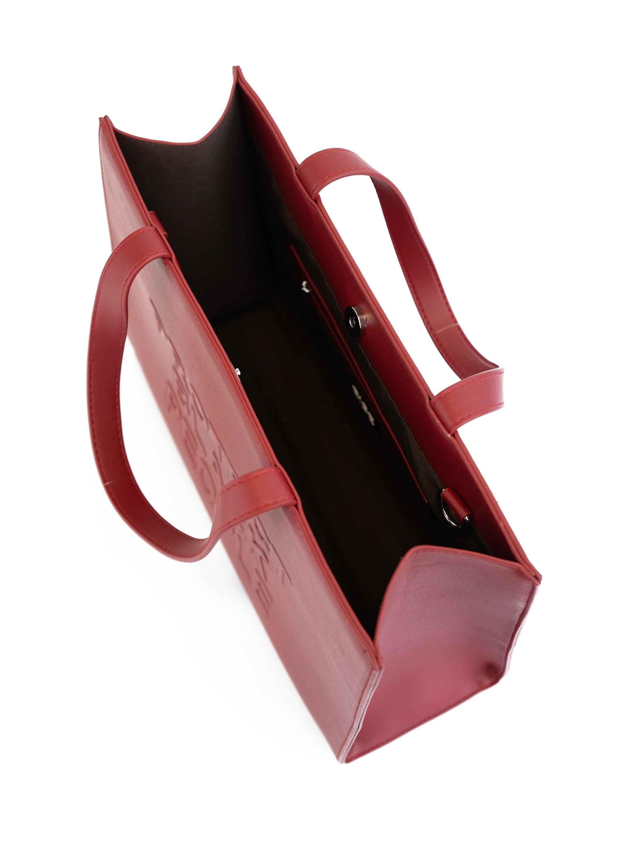 PBP BURGUNDY VEGAN LEATHER BAG