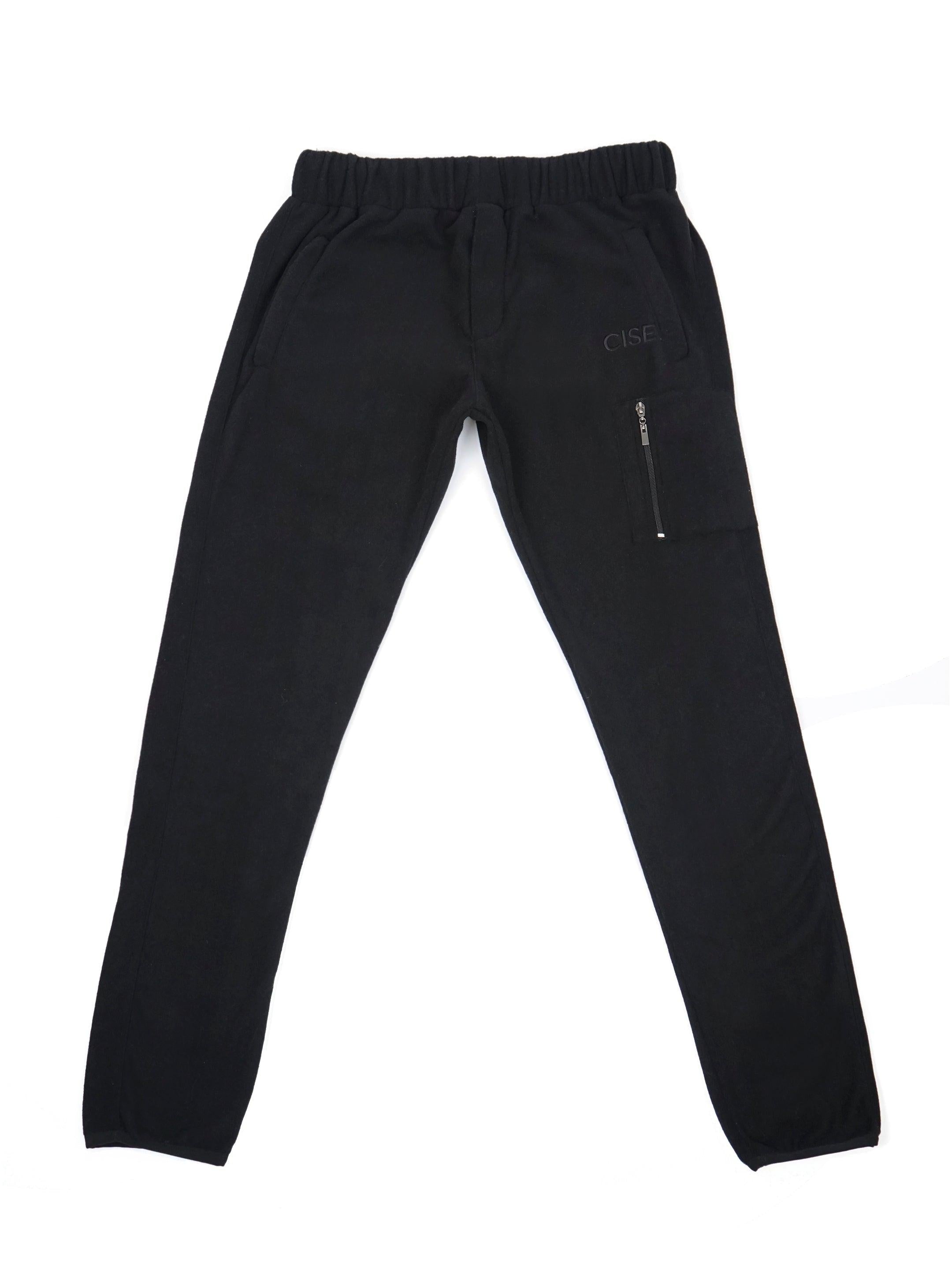 KENNEDY QUARTER-ZIP SWEATPANTS (MATTE BLACK)