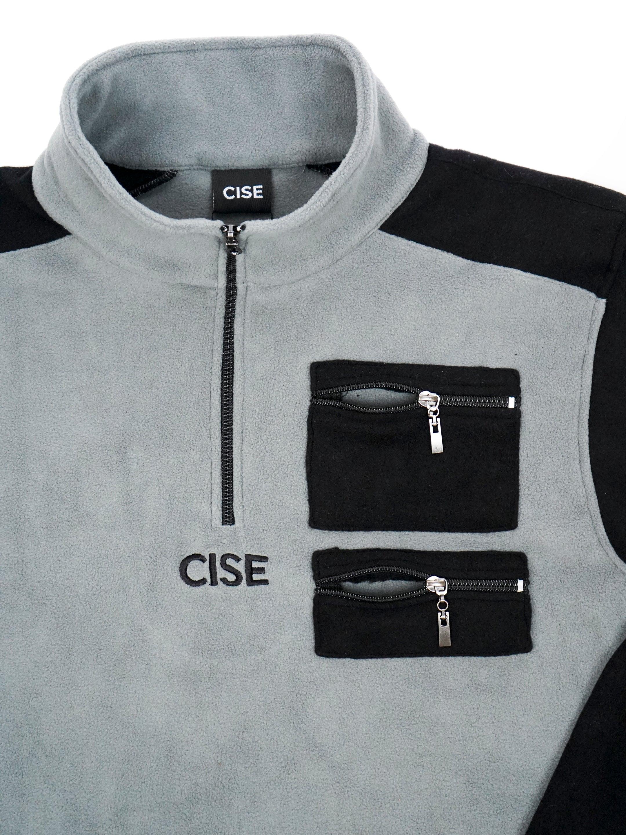 KENNEDY QUARTER ONYX GREY ZIP PULLOVER