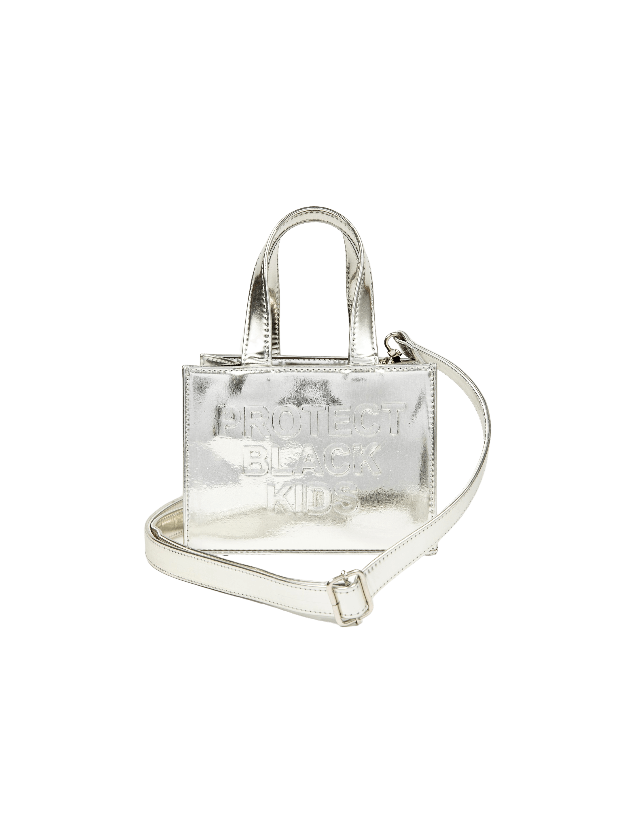 PBK - VEGAN LEATHER MINI BAG (CHROME)