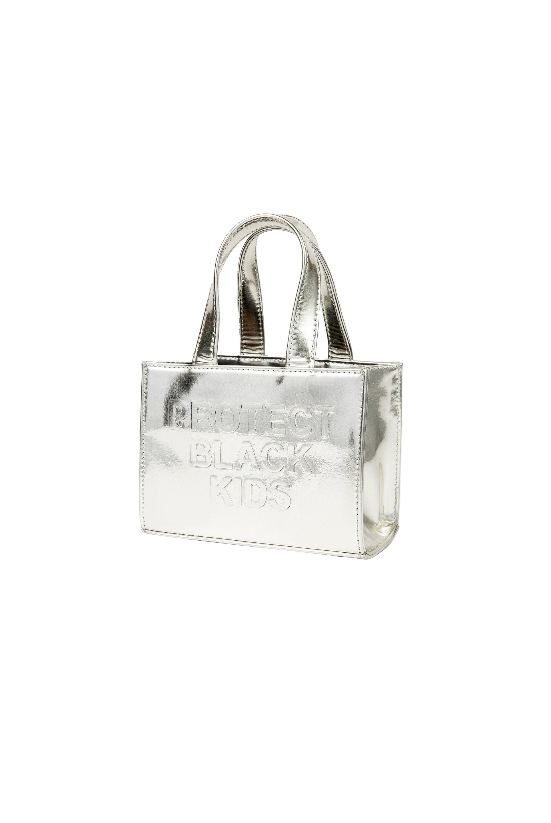 VEGAN LEATHER MINI BAG (CHROME)