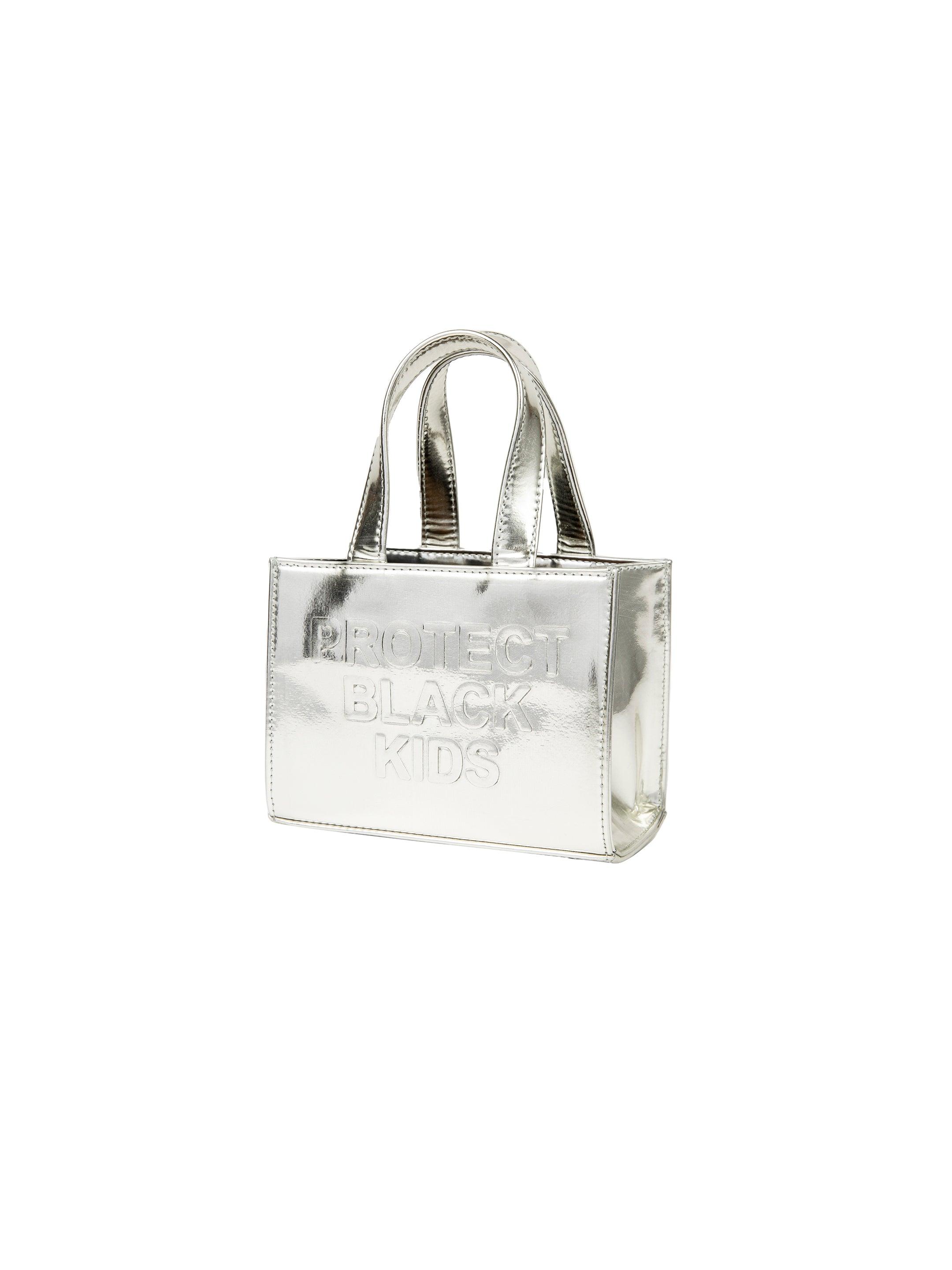 VEGAN LEATHER MINI BAG (CHROME)