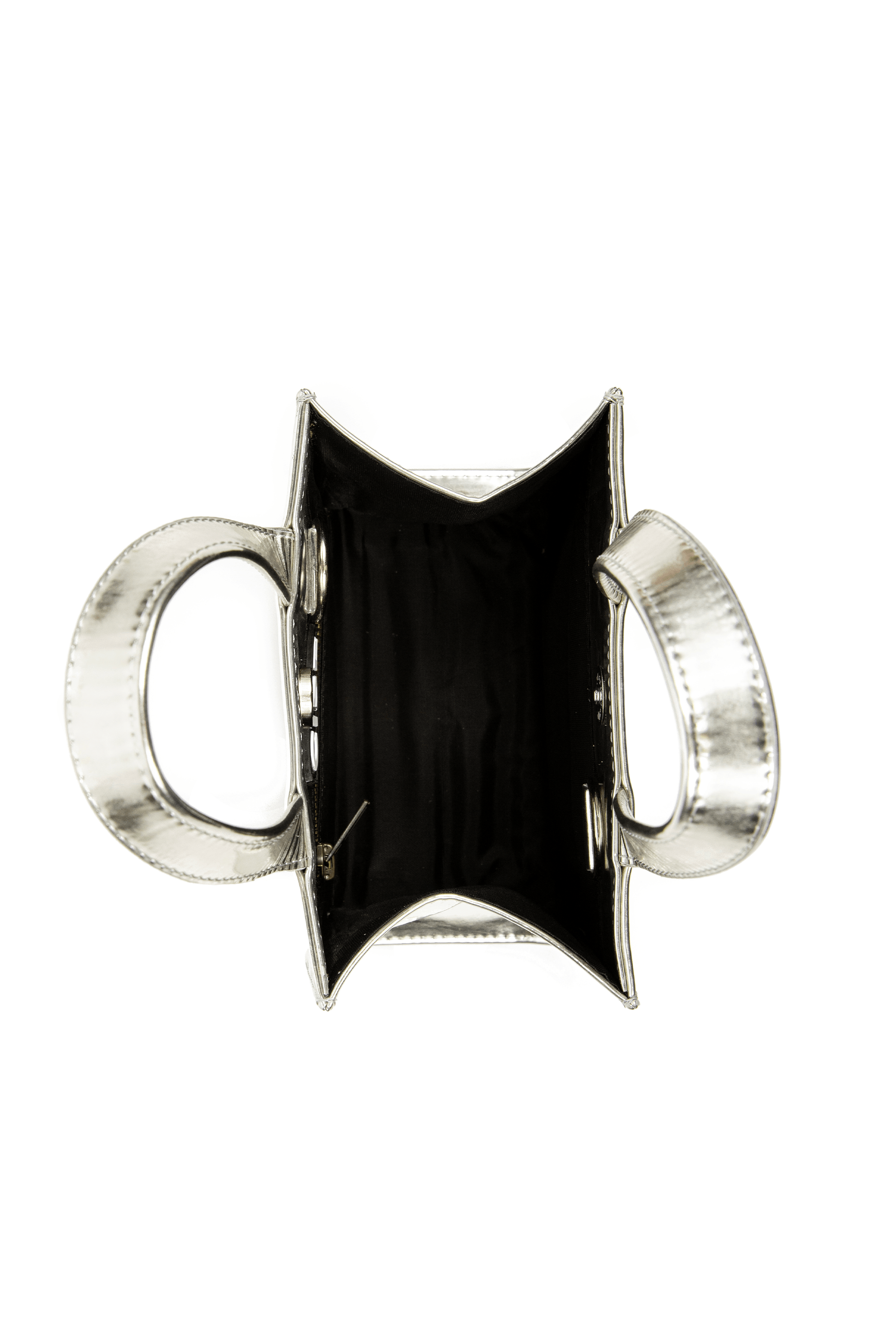 VEGAN LEATHER MINI CHROME BAG