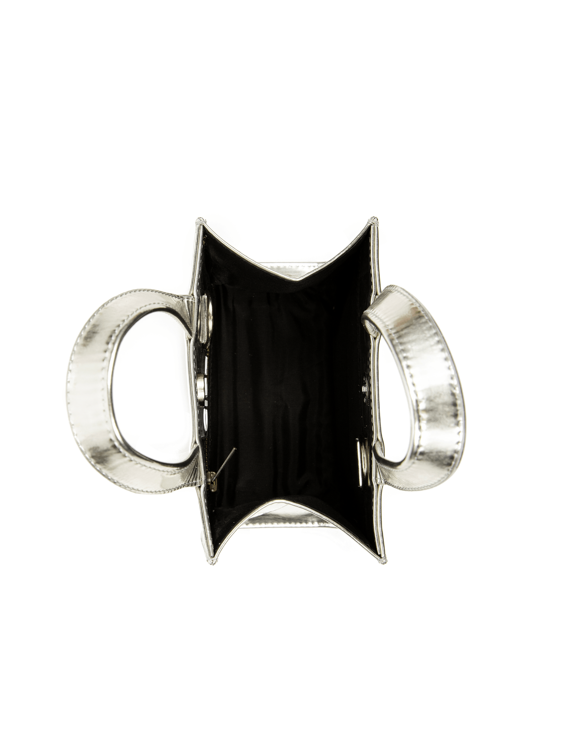 VEGAN LEATHER MINI CHROME BAG