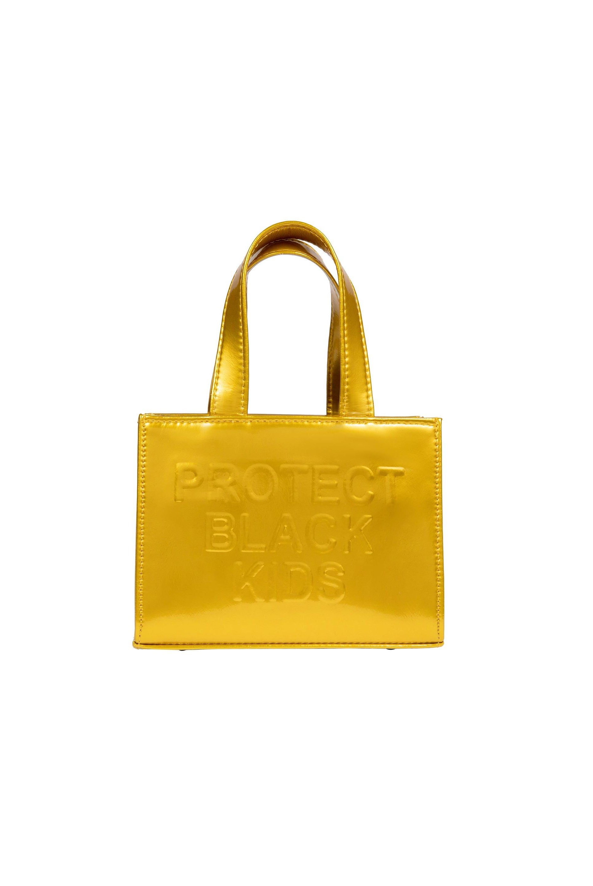 GOLD VEGAN LEATHER MINI BAG