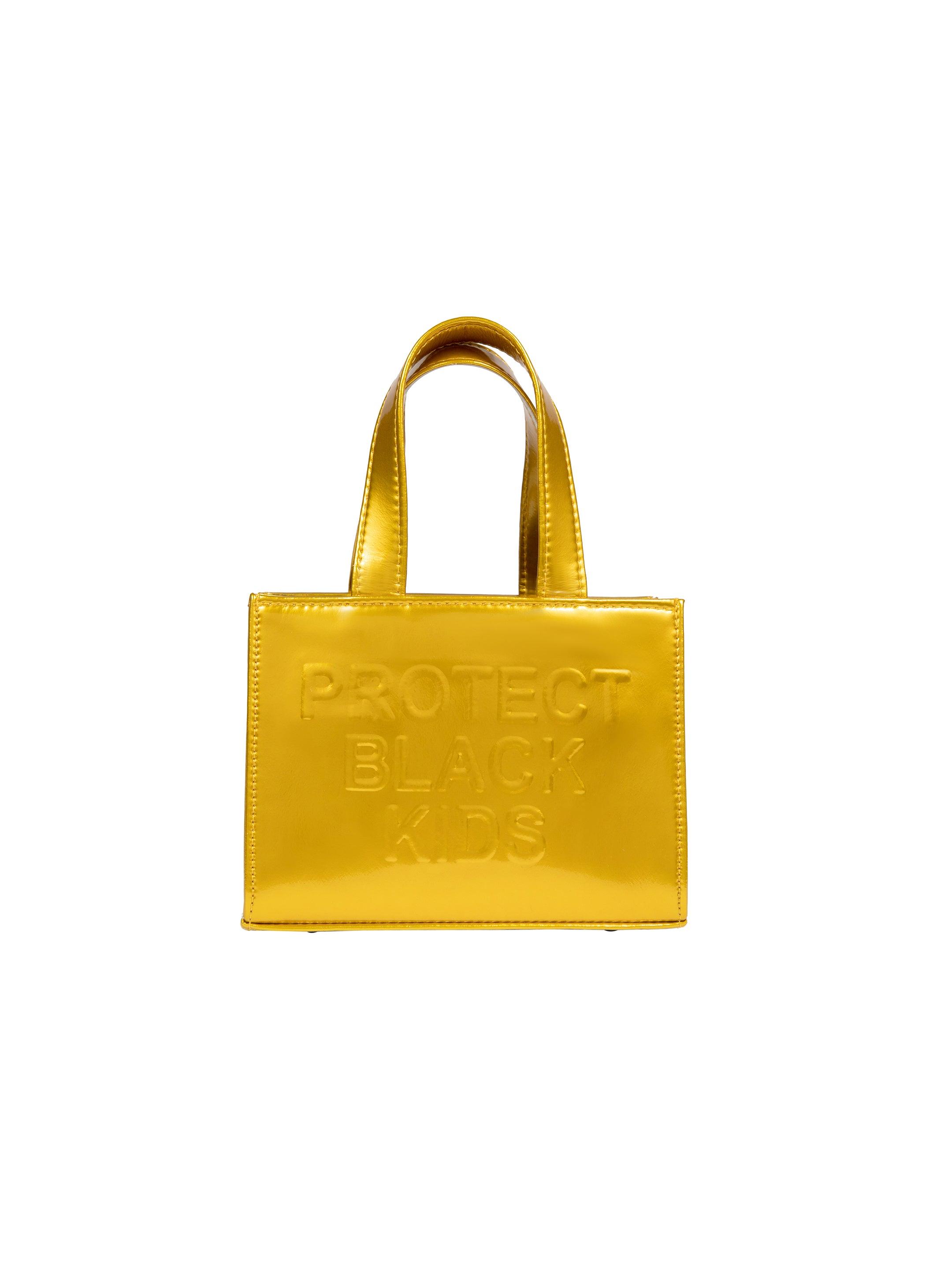 GOLD VEGAN LEATHER MINI BAG