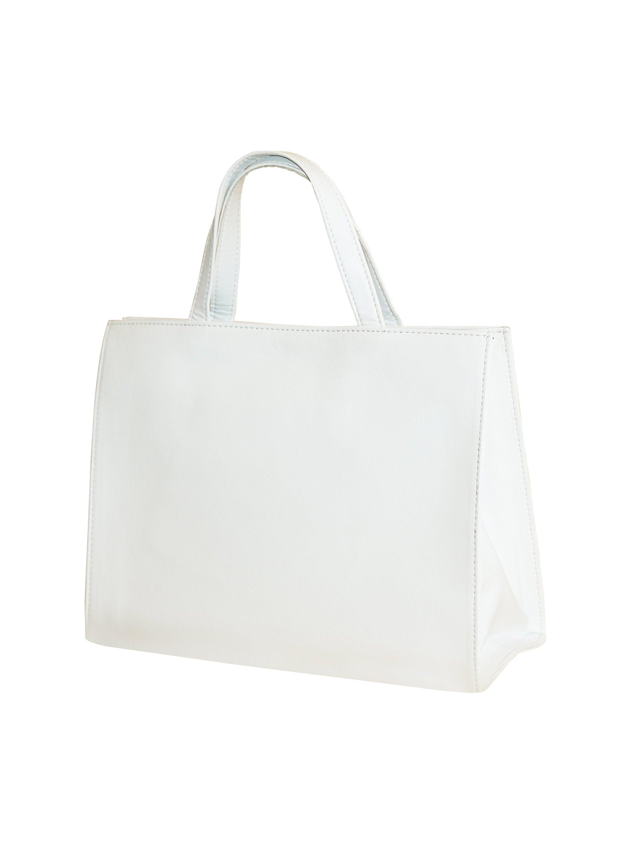 WHITE LEATHER BAG 