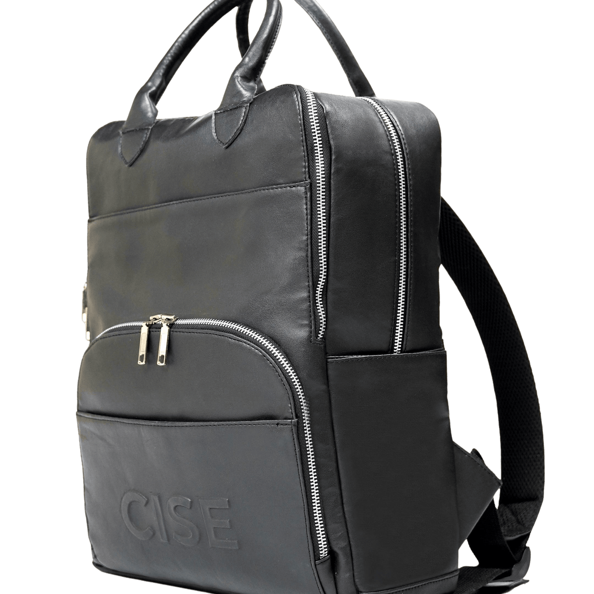 CISE Vegan Leather Backpack (Black)
